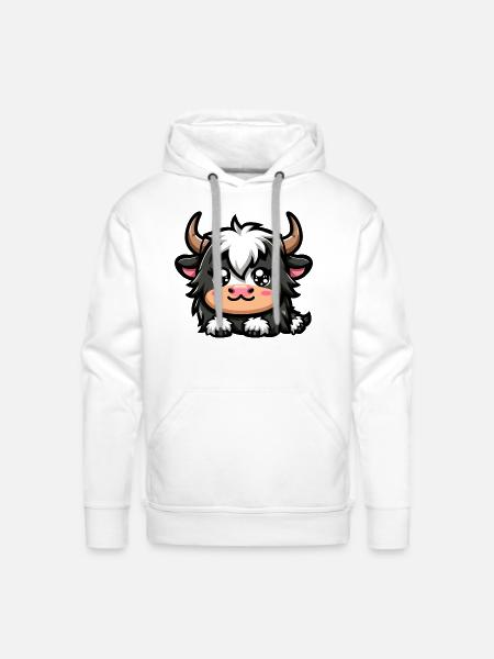 Majestic Yak Presence - Men's Premium Hoodie - white