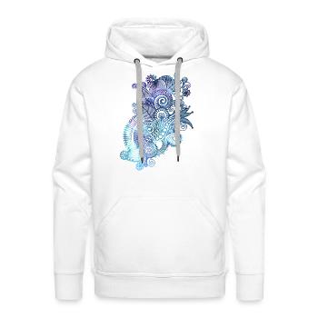 Abstract - Men's Premium Hoodie - white - Front - Liam (192cm)