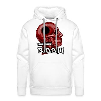 Drop some RIDDIM Music Dubstep Bass DJ EDM DJ gift - Men's Premium Hoodie - white - Front - Liam (192cm)