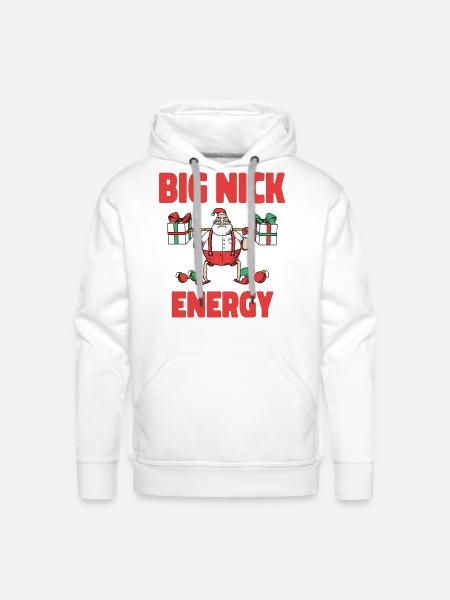 Big Nick Energy Christmas - Men's Premium Hoodie - white