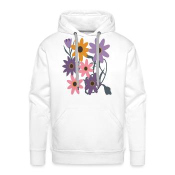 subtle bi pride flowers - Men's Premium Hoodie - white - Front - Liam (192cm)