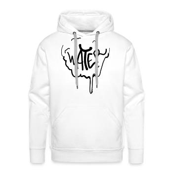 water tag - Men's Premium Hoodie - white - Front - Liam (192cm)