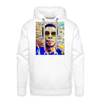 THE DESIGNER'S MOSAIC EXPRESSION - Men's Premium Hoodie - white - Front - Liam (192cm)