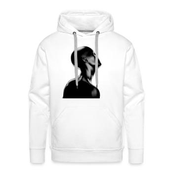 Luminous Head Silhouette - Men's Premium Hoodie - white - Front - Liam (192cm)