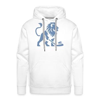 Lion Hockey Hockey Player Ice Hockey - Men's Premium Hoodie - white - Front - Liam (192cm)