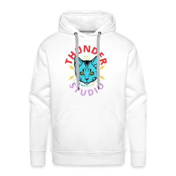 Thunder Cat Studio - Men's Premium Hoodie - white - Front - Liam (192cm)
