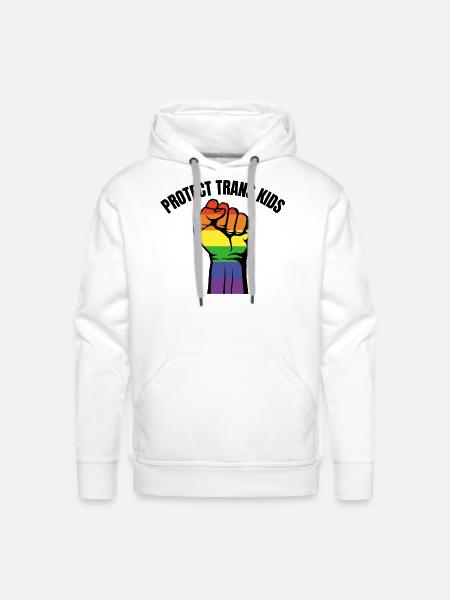 Protect Trans Kids - Men's Premium Hoodie - white