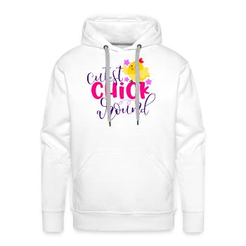 Cutest Chick Around - Men's Premium Hoodie - white - Front - Liam (192cm)