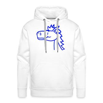 Horse Sweet Pony Foal Cute Cartoon Funny Comic Fun - Men's Premium Hoodie - white - Front - Liam (192cm)