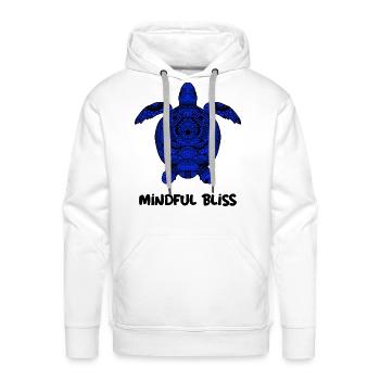Mindful Bliss Yoga - Men's Premium Hoodie - white - Front - Liam (192cm)