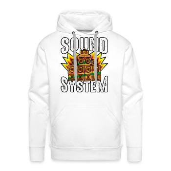 Reggae Soundsystem Dub - Men's Premium Hoodie - white - Front - Liam (192cm)