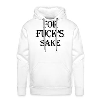 For Fuck's Sake - Men's Premium Hoodie - white - Front - Liam (192cm)