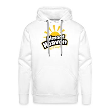 West Virginia Sunburst Emblem - Men's Premium Hoodie - white - Front - Liam (192cm)