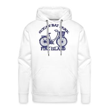 OCEAN BAY PARK Fire Island bike summer beach fam - Men's Premium Hoodie - white - Front - Liam (192cm)