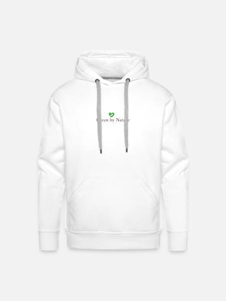 Green by Nature - Men's Premium Hoodie - white