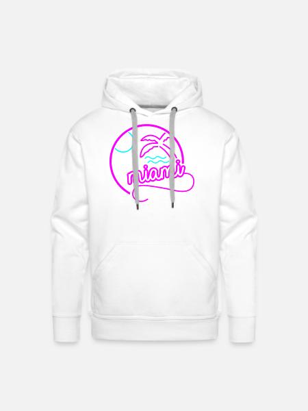 miami 001 - Men's Premium Hoodie - white