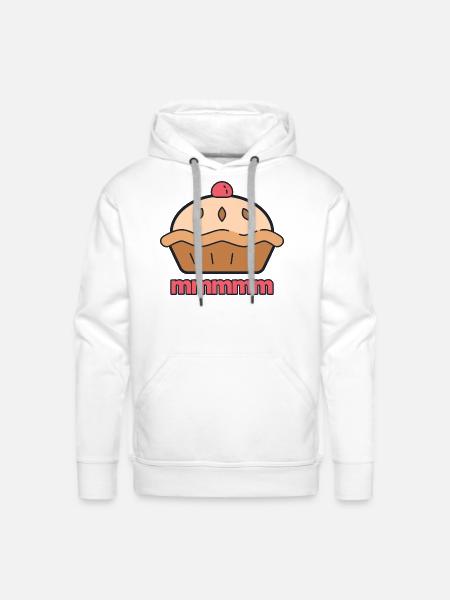Mmmmm Pie - Men's Premium Hoodie - white