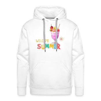 Sweet Summer Greetings - Men's Premium Hoodie - white - Front - Liam (192cm)