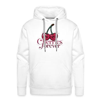 Sweet and CUTE Cherry Art for All Ages - Men's Premium Hoodie - white - Front - Liam (192cm)