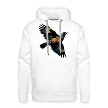 Rossignol bird - Men's Premium Hoodie - white - Front - Liam (192cm)
