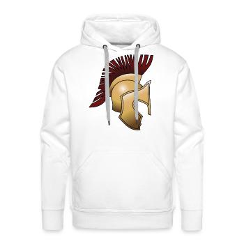 Spartan helmet - Men's Premium Hoodie - white - Front - Liam (192cm)