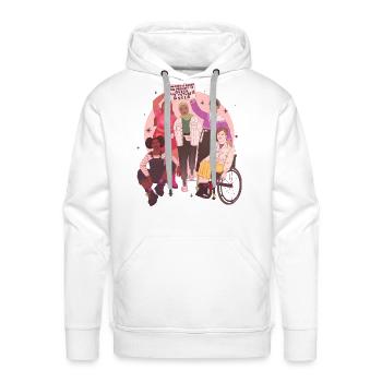 Queer People Are The Future - Men's Premium Hoodie - white - Front - Liam (192cm)