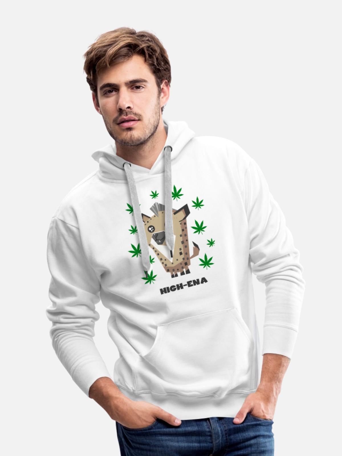 High Ena - Men's Premium Hoodie - white - Front - Liam (192cm)