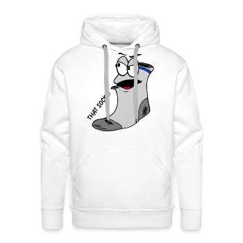 Funny Socks Shirt Funny Picture - Men's Premium Hoodie - white - Front - Liam (192cm)