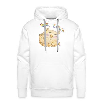 Chubby Zen Duck - Men's Premium Hoodie - white - Front - Liam (192cm)
