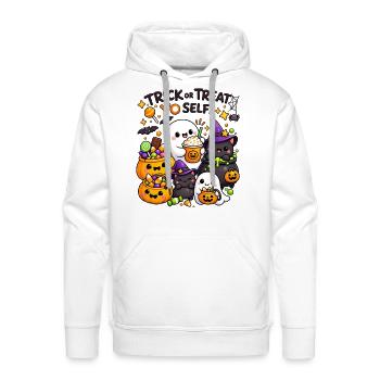 Trick or Treat Yo Self Halloween Cute - Men's Premium Hoodie - white - Front - Liam (192cm)
