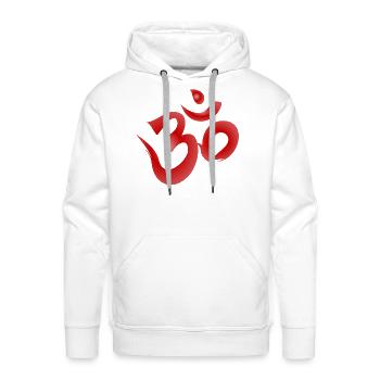 Om Symbol - Men's Premium Hoodie - white - Front - Liam (192cm)