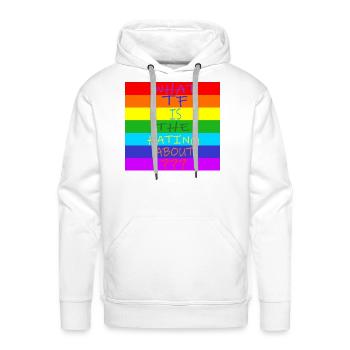 PRIDE LIFE - Men's Premium Hoodie - white - Front - Liam (192cm)