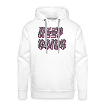 Keep Going - Men's Premium Hoodie - white - Front - Liam (192cm)