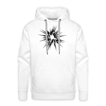 Explosion Silhouette - Men's Premium Hoodie - white - Front - Liam (192cm)