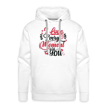 I LOVE EVERY MOMENT WITH YOU - Men's Premium Hoodie - white - Front - Liam (192cm)