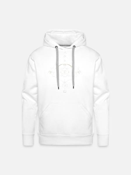 Abstract Dot Design - Men's Premium Hoodie - white