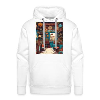 Antique Fair Scenes - Men's Premium Hoodie - white - Front - Liam (192cm)