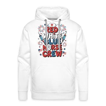 Red White and Blue American Nurse - Men's Premium Hoodie - white - Front - Liam (192cm)