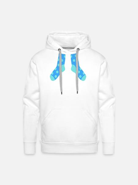 Socks - Men's Premium Hoodie - white