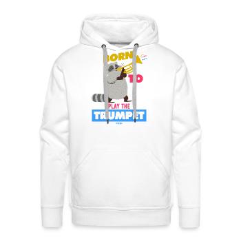Raccoon Music Association Trumpet Chapel - Men's Premium Hoodie - white - Front - Liam (192cm)