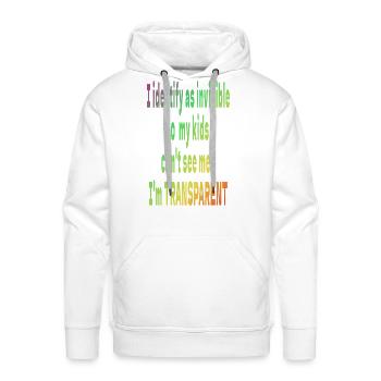 I identify as invisible - I'm Transparent - Men's Premium Hoodie - white - Front - Liam (192cm)