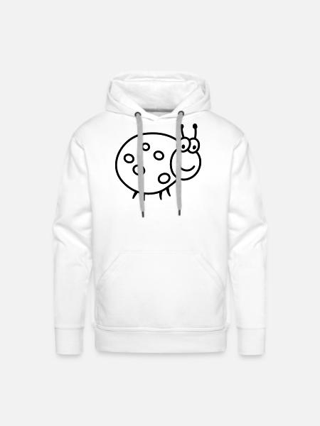 Ladybug – Cute Garden Beetle - Men's Premium Hoodie - white
