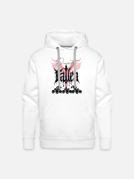 Divinity Fallen Design - Men's Premium Hoodie - white