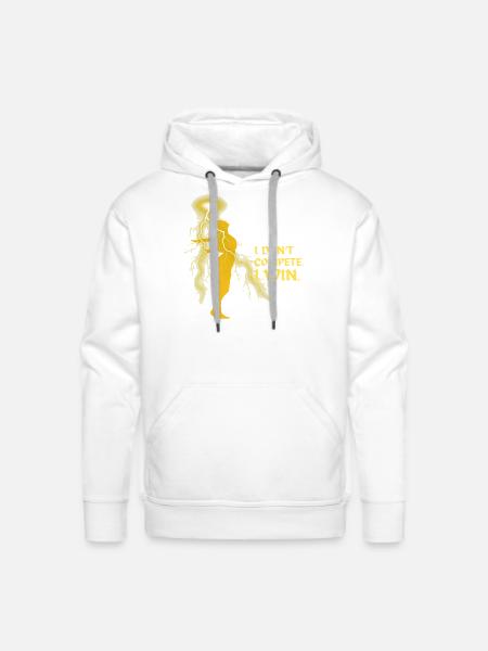 I Dont Compete.I Win. - Men's Premium Hoodie - white
