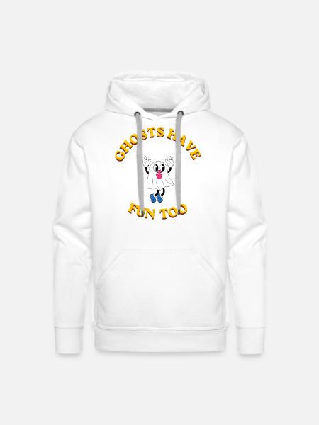 Ghosts Have Fun Too - Men's Premium Hoodie - white