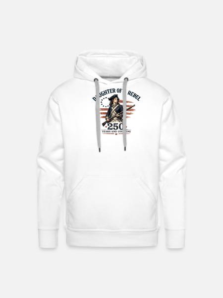 Daughter Of A Rebel - Men's Premium Hoodie - white