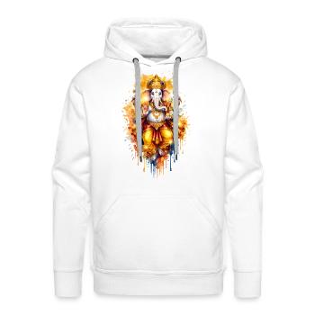 Ganesh - Men's Premium Hoodie - white - Front - Liam (192cm)