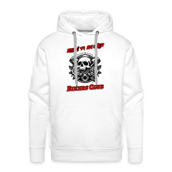 Born to Be Wild Bikers Club - Men's Premium Hoodie - white - Front - Liam (192cm)