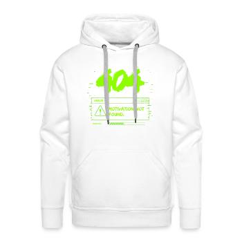 Neon 404 Error Glitch - Men's Premium Hoodie - white - Front - Liam (192cm)