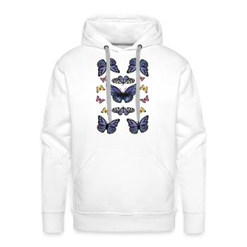 Butterflies Group - Men's Premium Hoodie - white - Front - Liam (192cm)
